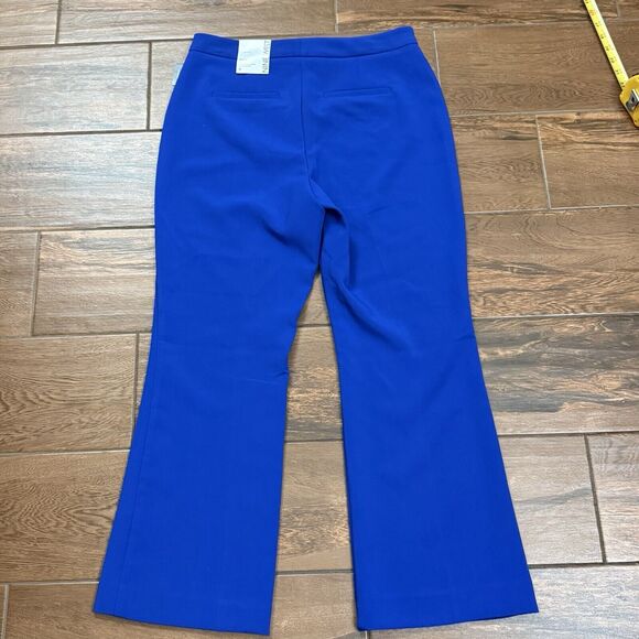 Ladies Nine West Cobalt Blue Pants High Rise Kick Flare Leg Pants Size 8 - Picture 2 of 8